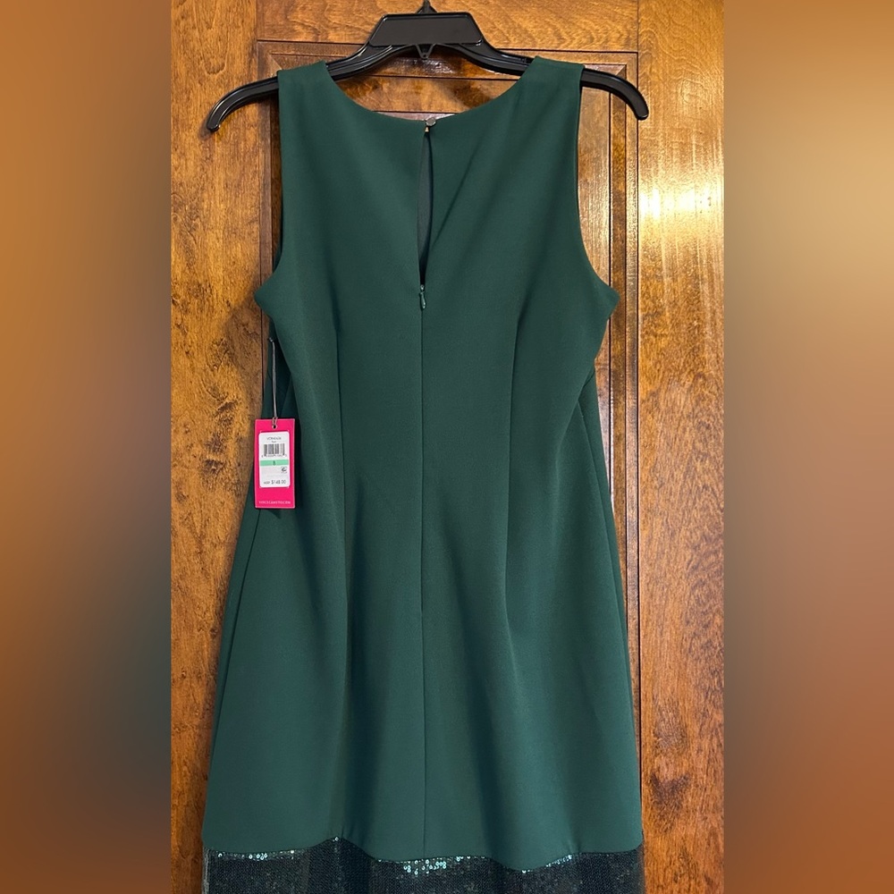 Vince Camuto Forest Green Mini Dress - Picture 4 of 5